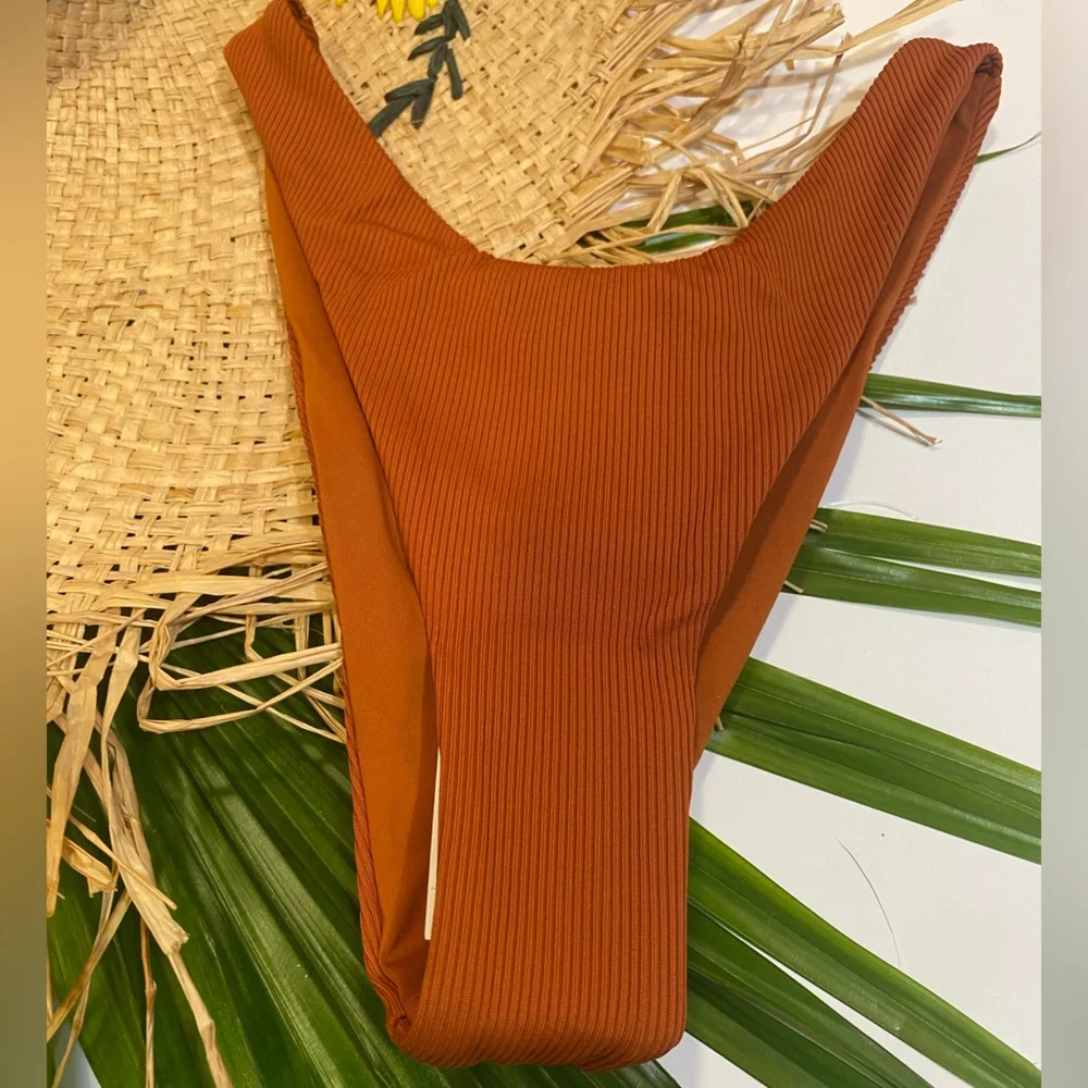 L*Space Cabana Bikini‎ Ribbed Bottom Bitsy, Color: Amber, Small, NWT, Brand New